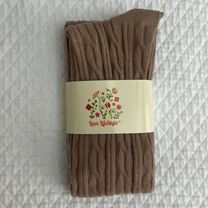 Lian Lifestyle knee length socks OS tan color